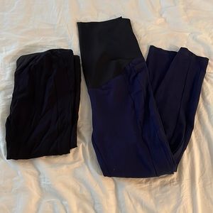 Maternity leggings bundle! Navy and black